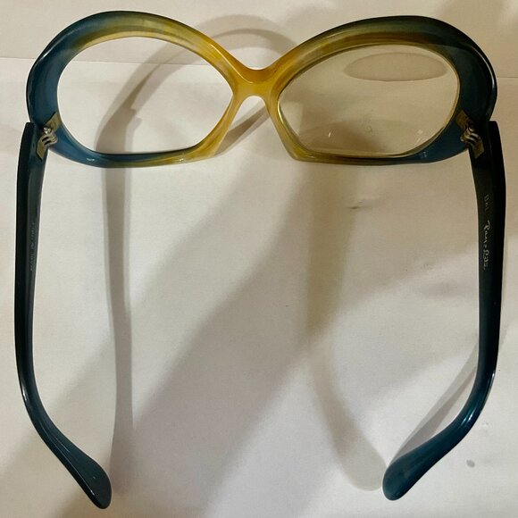 Vtg 1970s Retro B&L RAY BAN RAY-LITE ITALY Oversize BIG EYE Blue Yellow GLASSES! - Picture 6 of 9